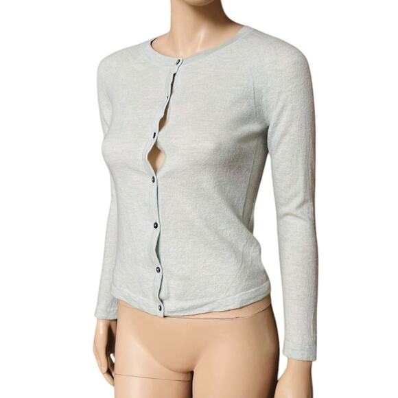 PURE Collection 100% Pure Superfine Cashmere Scoop Neck Cardigan Size 6 - Picture 7 of 15